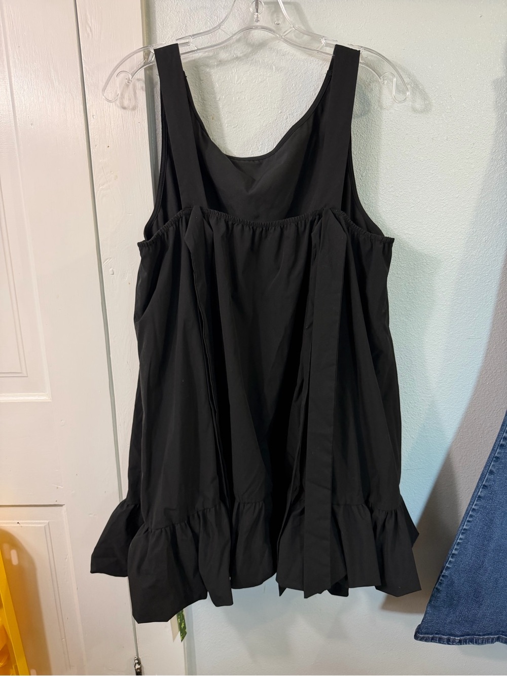 Cider Black Ruffle-Hem Sleeveless Mini Dress - Picture 3 of 10